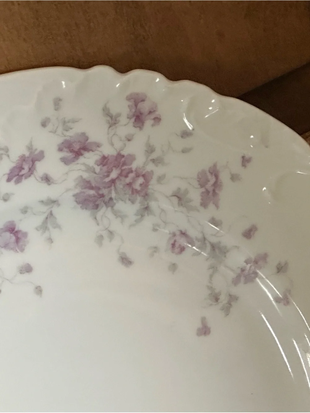 Antique Austria Floral Plate “Bridal Rose” pattern